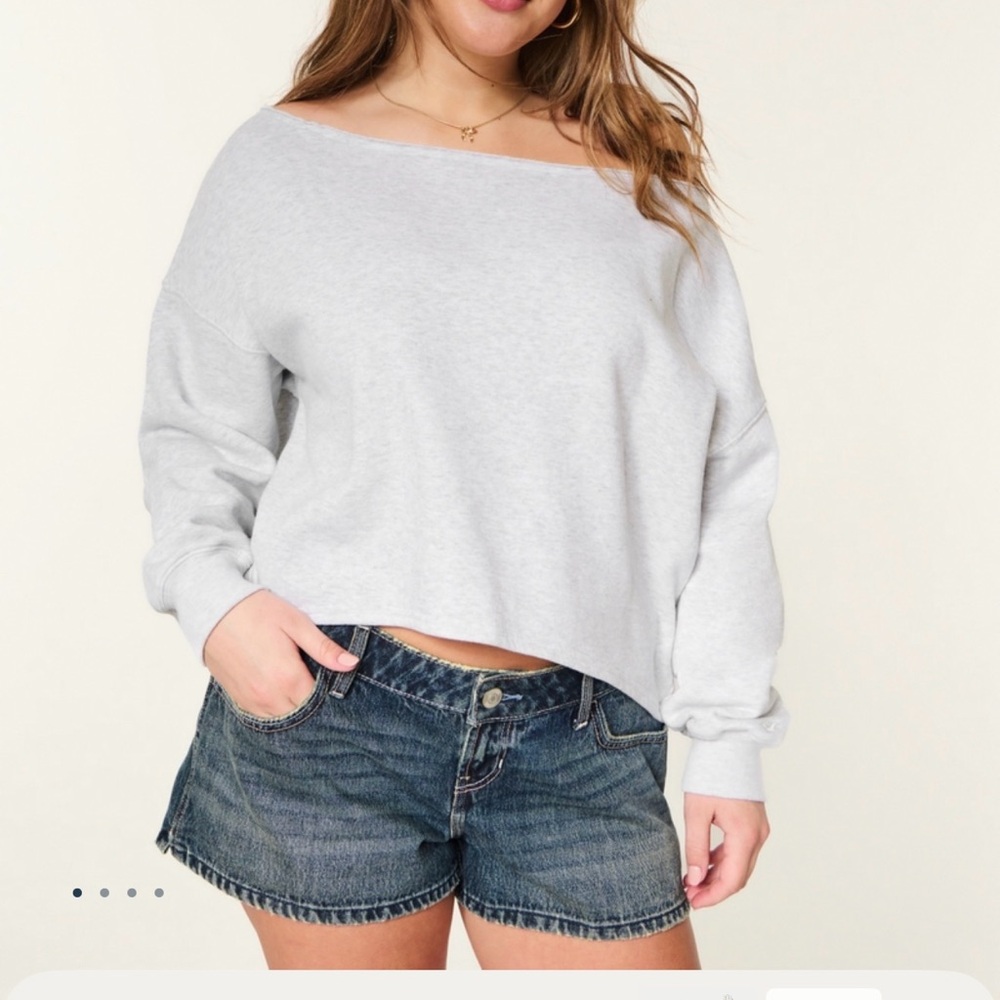 Hollister off the shoulder crewneck